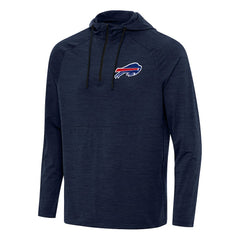 Buffalo Bills Antigua Spikes Quarter-Zip Pullover Hoodie Heather Navy