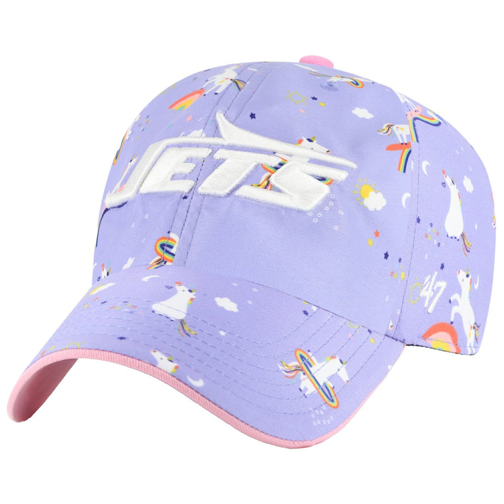 47 brand New York Jets '47 Girls Preschool Unicorn Clean Up Adjustable Hat Lavender