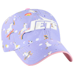 47 brand New York Jets '47 Girls Preschool Unicorn Clean Up Adjustable Hat Lavender