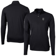 Kansas City Royals Cutter & Buck Virtue Eco Pique Quarter-Zip Jacket - Black - MLB Discount