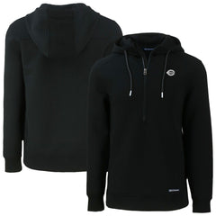 Cincinnati Reds Cutter & Buck Roam Eco Recycled Half-Zip Pullover Hoodie - Black - MLB Lifestyle