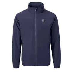 Detroit Tigers Cutter & Buck Charter Eco Recycled Full-Zip Hoodie Jacket - Navy - MLB Discount