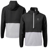 Kansas City Royals Cutter & Buck Charter Eco Recycled Anorak Half-Zip Hoodie Jacket - Black/Gray - MLB Online