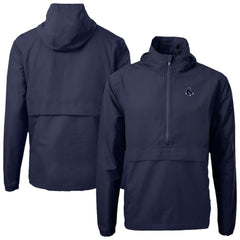 Boston Red Sox Cutter & Buck Charter Eco Recycled Anorak Half-Zip Hoodie Jacket - Navy - MLB Lifestyle
