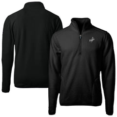 Los Angeles Dodgers Cutter & Buck Cascade Eco Fleece Quarter-Zip Jacket - Black - MLB Online