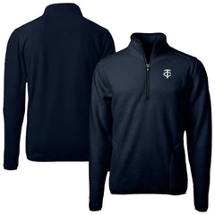 Minnesota Twins Cutter & Buck Cascade Eco Fleece Quarter-Zip Jacket - Navy - MLB Online