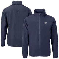 New York Yankees Cutter & Buck Charter Eco Recycled Full-Zip Hoodie Jacket - Navy - MLB Sale