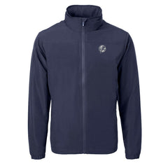 New York Yankees Cutter & Buck Charter Eco Recycled Full-Zip Hoodie Jacket - Navy - MLB Sale