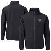 New York Mets Cutter & Buck Charter Eco Recycled Full-Zip Hoodie Jacket - Black - MLB on Sale