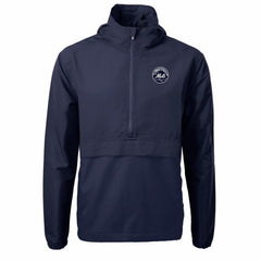 New York Mets Cutter & Buck Charter Eco Recycled Anorak Half-Zip Hoodie Jacket - Navy - MLB Lifestyle