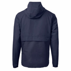 New York Mets Cutter & Buck Charter Eco Recycled Anorak Half-Zip Hoodie Jacket - Navy - MLB Lifestyle