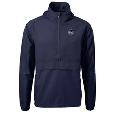 Philadelphia Phillies Cutter & Buck Charter Eco Recycled Anorak Half-Zip Hoodie Jacket - Navy - MLB Discount