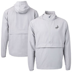 Los Angeles Dodgers Cutter & Buck Charter Eco Recycled Anorak Half-Zip Hoodie Jacket - Gray - MLB Sale