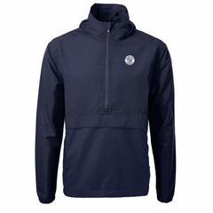 Milwaukee Brewers Cutter & Buck Charter Eco Recycled Anorak Half-Zip Hoodie Jacket - Navy - MLB Discount
