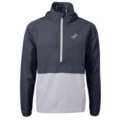 Los Angeles Dodgers Cutter & Buck Charter Eco Recycled Anorak Half-Zip Hoodie Jacket - Navy/Gray - MLB on Sale