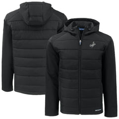 Los Angeles Dodgers Cutter & Buck Evoke Hybrid Eco Softshell Recycled Full-Zip Hooded Jacket - Black - MLB Lifestyle