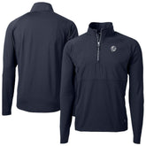 New York Yankees Cutter & Buck Adapt Eco Hybrid Raglan DryTec Quarter-Zip Jacket - Navy - MLB Discount
