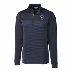 New York Mets Cutter & Buck Traverse Eco Stripe Tri-Blend DryTec Quarter-Zip Jacket - Navy - MLB Discount