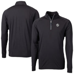 New York Yankees Cutter & Buck Adapt Eco Raglan Quarter-Zip Jacket - Black - MLB Lifestyle