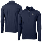 New York Yankees Cutter & Buck Adapt Eco Raglan Quarter-Zip Jacket - Navy - MLB Lifestyle