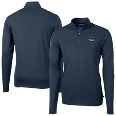 Philadelphia Phillies Cutter & Buck Virtue Eco Pique Quarter-Zip Jacket - Navy - MLB Sale