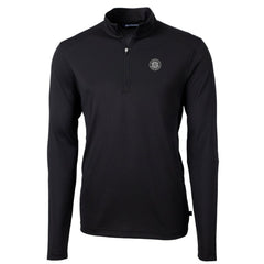 Seattle Mariners Cutter & Buck Virtue Eco Pique Quarter-Zip Jacket - Black - MLB Discount