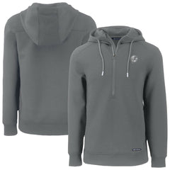 New York Yankees Cutter & Buck Roam Eco Recycled Tri-Blend Half-Zip Hoodie - Gray - MLB Sale