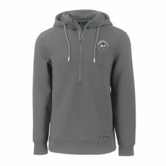 New York Mets Cutter & Buck Roam Eco Recycled Tri-Blend Half-Zip Hoodie - Gray - MLB Discount