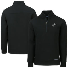 Los Angeles Dodgers Cutter & Buck Roam Eco Quarter-Zip Jacket - Black - MLB on Sale