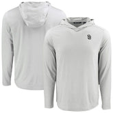 San Diego Padres Cutter & Buck Coastline Epic Comfort Eco Recycled Hoodie T-Shirt - Gray - MLB Discount