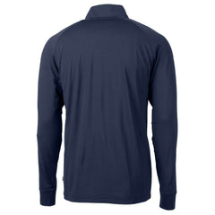 Los Angeles Dodgers Cutter & Buck Big & Tall Adapt Eco DryTec Raglan Quarter-Zip Jacket - Navy - MLB Lifestyle
