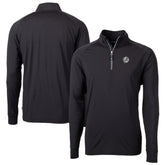 New York Yankees Cutter & Buck Big & Tall Adapt Eco DryTec Raglan Quarter-Zip Jacket - Black - MLB Online