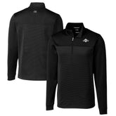 San Francisco Giants Cutter & Buck Big & Tall Traverse Stretch Stripe Eco Tri-Blend Quarter-Zip Top - Black - MLB Online