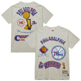 Philadelphia 76ers Hardwood Classics Legacy Defined Retro Championship T-Shirt Oatmeal | Mitchell & Ness for sale