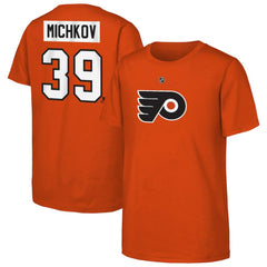 Matvei Michkov Philadelphia Flyers Youth Player Name & Number T-Shirt - Orange - NHL 202009254