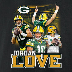Fanatics Jordan Love Green Bay Packers Notorious Player Graphic T-Shirt Black