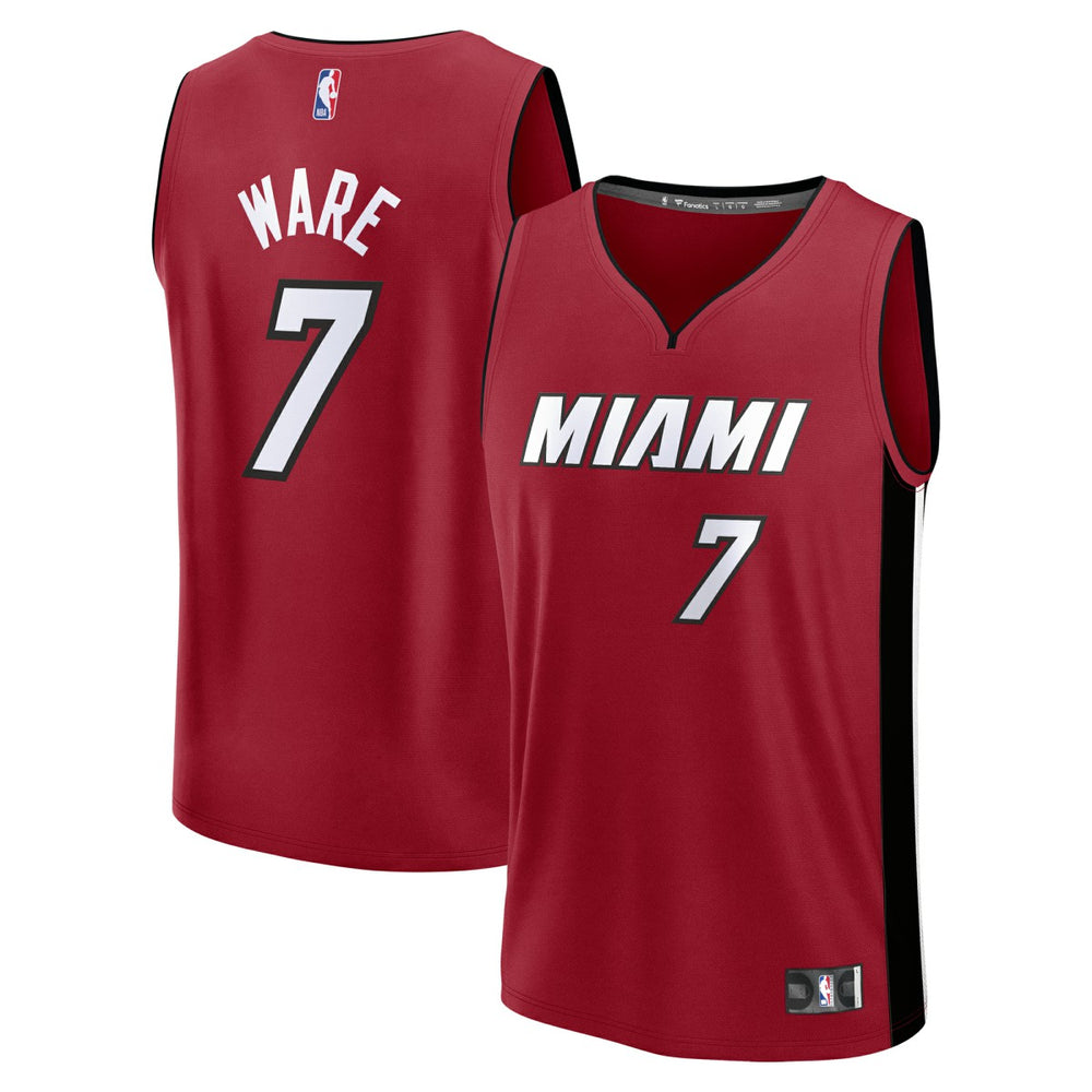 Kel'el Ware Miami Heat Youth Fast Break Player Jersey Statement Edition Red | Fanatics Lifestyle