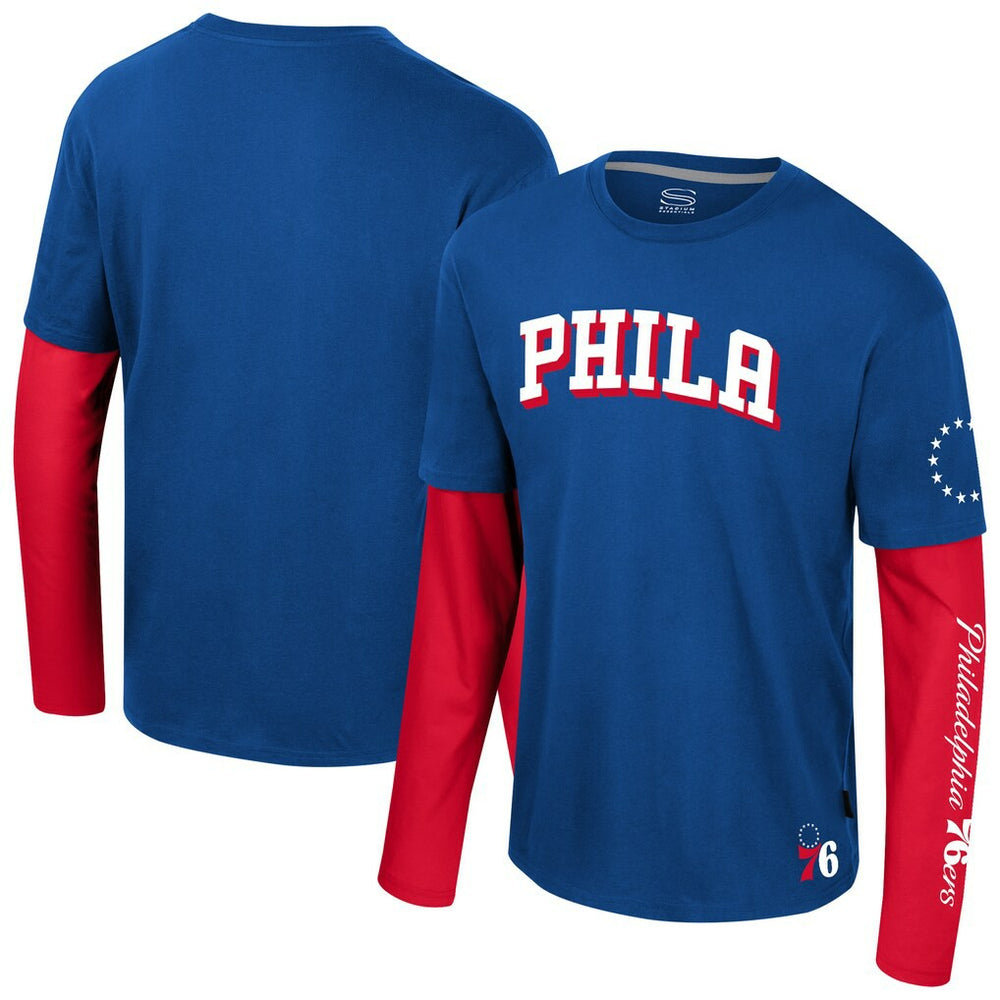 Philadelphia 76ers Stadium Essentials Unisex Spectator 2fer Long Sleeve T-Shirt Royal