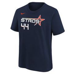 Yordan Alvarez Houston Astros Nike Youth Fuse City Connect Name & Number T-Shirt - Navy - Nike Online