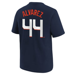Yordan Alvarez Houston Astros Nike Youth Fuse City Connect Name & Number T-Shirt - Navy - Nike Online