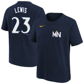 Royce Lewis Minnesota Twins Nike Youth Fuse City Connect Name & Number T-Shirt - Navy - Nike on Sale
