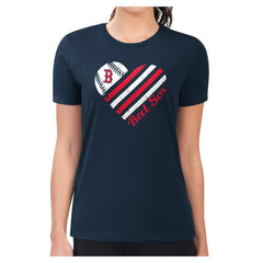 Boston Red Sox G-III 4Her by Carl Banks Women's Super-Slim Fit Lightweight Heart Graphic T-Shirt - Navy - MLB on Sale