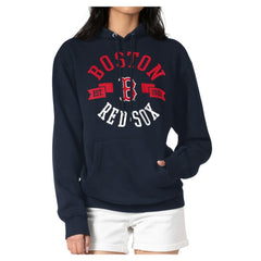 Boston Red Sox G-III 4Her by Carl Banks Women's Round Team Pullover Hoodie - Navy - MLB on Sale