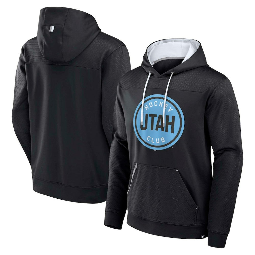 Utah Mammoth Fanatics Defender Fleece Pullover Hoodie - Black - NHL 202032879