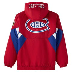 Montreal Canadiens OVO x Starter Half-Zip Hooded Jacket - Red - NHL 202034618
