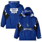 Toronto Maple Leafs OVO x Starter Half-Zip Hooded Jacket - Blue - NHL 202034620