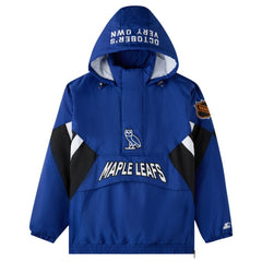 Toronto Maple Leafs OVO x Starter Half-Zip Hooded Jacket - Blue - NHL 202034620