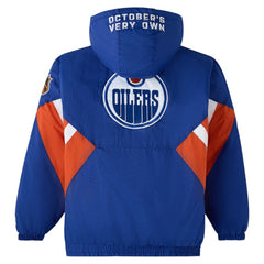 Edmonton Oilers OVO x Starter Half-Zip Hooded Jacket - Royal - NHL 202034622