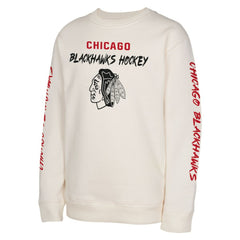 Chicago Blackhawks Youth Star Power Pullover Sweatshirt - Cream - NHL 202034694