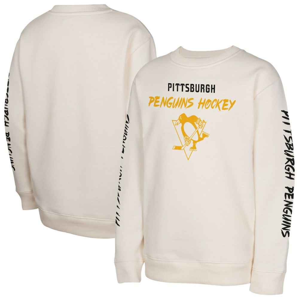 Pittsburgh Penguins Youth Star Power Pullover Sweatshirt - Cream - NHL 202034704